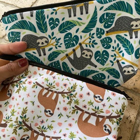 Two Cute Sloth MakeUp Cloth Bags - Picture 2 of 5